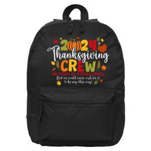 Family Thanksgiving 2024 Thanksgiving Crew Turkey Matching 16 in Basic Backpack