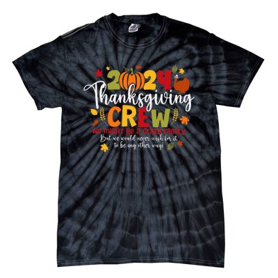 Family Thanksgiving 2024 Thanksgiving Crew Turkey Matching Tie-Dye T-Shirt