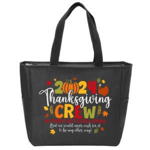 Family Thanksgiving 2024 Thanksgiving Crew Turkey Matching Zip Tote Bag