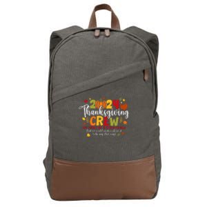 Family Thanksgiving 2024 Thanksgiving Crew Turkey Matching Cotton Canvas Backpack