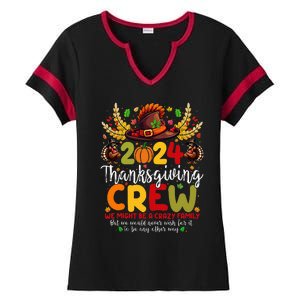 Family Thanksgiving 2024 Thanksgiving Crew Turkey Matching Ladies Halftime Notch Neck Tee