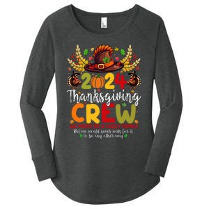 Family Thanksgiving 2024 Thanksgiving Crew Turkey Matching Women's Perfect Tri Tunic Long Sleeve Shirt