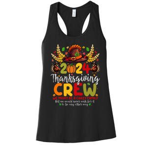 Family Thanksgiving 2024 Thanksgiving Crew Turkey Matching Women's Racerback Tank