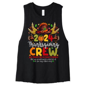 Family Thanksgiving 2024 Thanksgiving Crew Turkey Matching Women's Racerback Cropped Tank