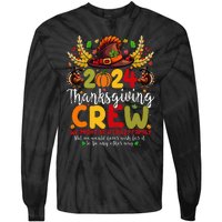 Family Thanksgiving 2024 Thanksgiving Crew Turkey Matching Tie-Dye Long Sleeve Shirt