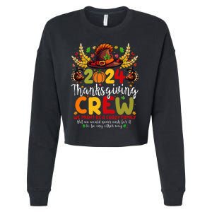 Family Thanksgiving 2024 Thanksgiving Crew Turkey Matching Cropped Pullover Crew