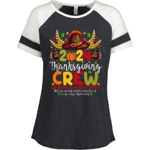 Family Thanksgiving 2024 Thanksgiving Crew Turkey Matching Enza Ladies Jersey Colorblock Tee