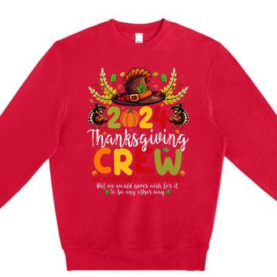 Family Thanksgiving 2024 Thanksgiving Crew Turkey Matching Premium Crewneck Sweatshirt