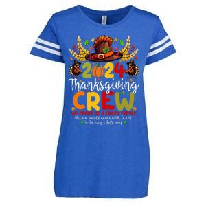 Family Thanksgiving 2024 Thanksgiving Crew Turkey Matching Enza Ladies Jersey Football T-Shirt