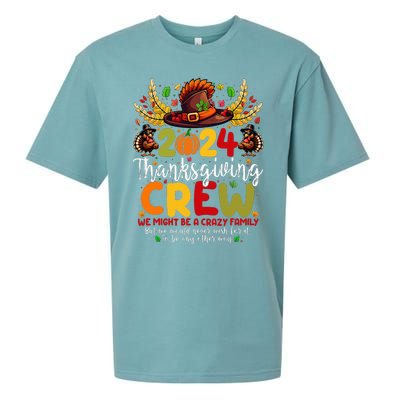 Family Thanksgiving 2024 Thanksgiving Crew Turkey Matching Sueded Cloud Jersey T-Shirt