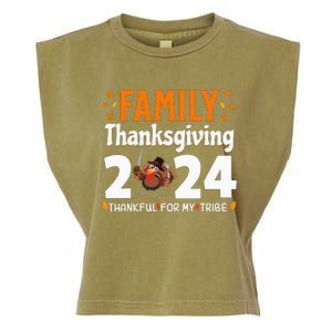 Family Thanksgiving 2024 Turkey Thanksgiving Matching Group Garment-Dyed Women's Muscle Tee