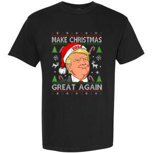 Funny Trump 2024 Make Christmas Great Again Ugly Sweater Garment-Dyed Heavyweight T-Shirt