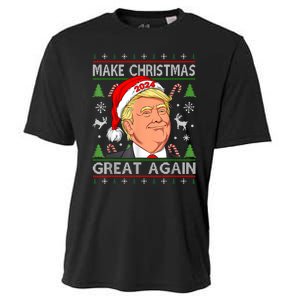 Funny Trump 2024 Make Christmas Great Again Ugly Sweater Cooling Performance Crew T-Shirt