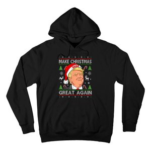 Funny Trump 2024 Make Christmas Great Again Ugly Sweater Hoodie