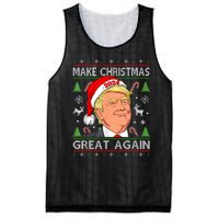 Funny Trump 2024 Make Christmas Great Again Ugly Sweater Mesh Reversible Basketball Jersey Tank