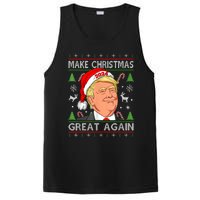 Funny Trump 2024 Make Christmas Great Again Ugly Sweater PosiCharge Competitor Tank