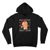 Funny Trump 2024 Make Christmas Great Again Ugly Sweater Tall Hoodie