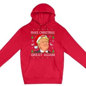 Funny Trump 2024 Make Christmas Great Again Ugly Sweater Premium Pullover Hoodie