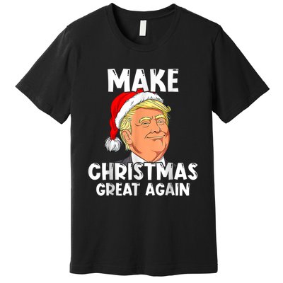 Funny Trump 2024 Make Christmas Great Again Ugly Sweater Premium T-Shirt