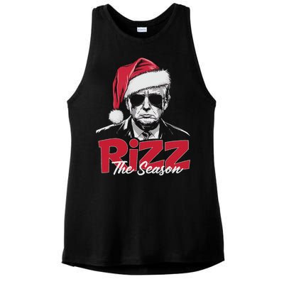 Funny Trump 2024 Xmas Trump Rizz The Season Santa Ladies PosiCharge Tri-Blend Wicking Tank