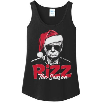 Funny Trump 2024 Xmas Trump Rizz The Season Santa Ladies Essential Tank