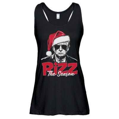 Funny Trump 2024 Xmas Trump Rizz The Season Santa Ladies Essential Flowy Tank