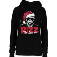 Funny Trump 2024 Xmas Trump Rizz The Season Santa Womens Funnel Neck Pullover Hood