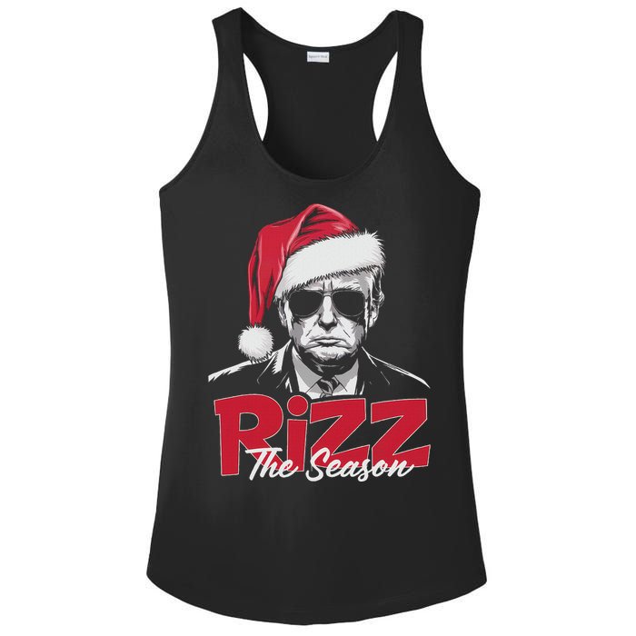 Funny Trump 2024 Xmas Trump Rizz The Season Santa Ladies PosiCharge Competitor Racerback Tank