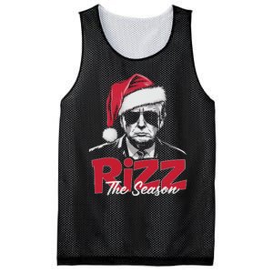 Funny Trump 2024 Xmas Trump Rizz The Season Santa Mesh Reversible Basketball Jersey Tank