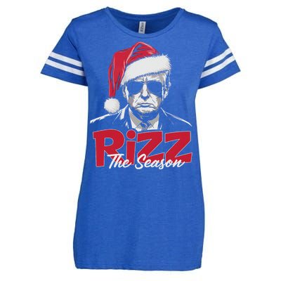 Funny Trump 2024 Xmas Trump Rizz The Season Santa Enza Ladies Jersey Football T-Shirt