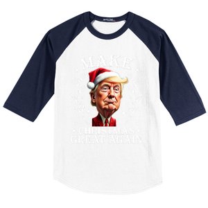 Funny Trump 2024 Make Christmas Great Again Cute Gift Baseball Sleeve Shirt