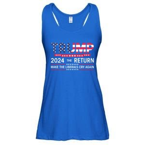 Funny Trump 2024 The Return Make Liberals Cry Again Election Great Gift Ladies Essential Flowy Tank