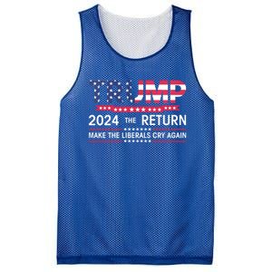 Funny Trump 2024 The Return Make Liberals Cry Again Election Great Gift Mesh Reversible Basketball Jersey Tank