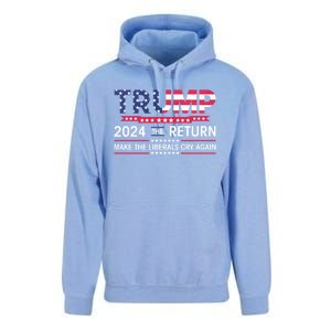 Funny Trump 2024 The Return Make Liberals Cry Again Election Great Gift Unisex Surf Hoodie