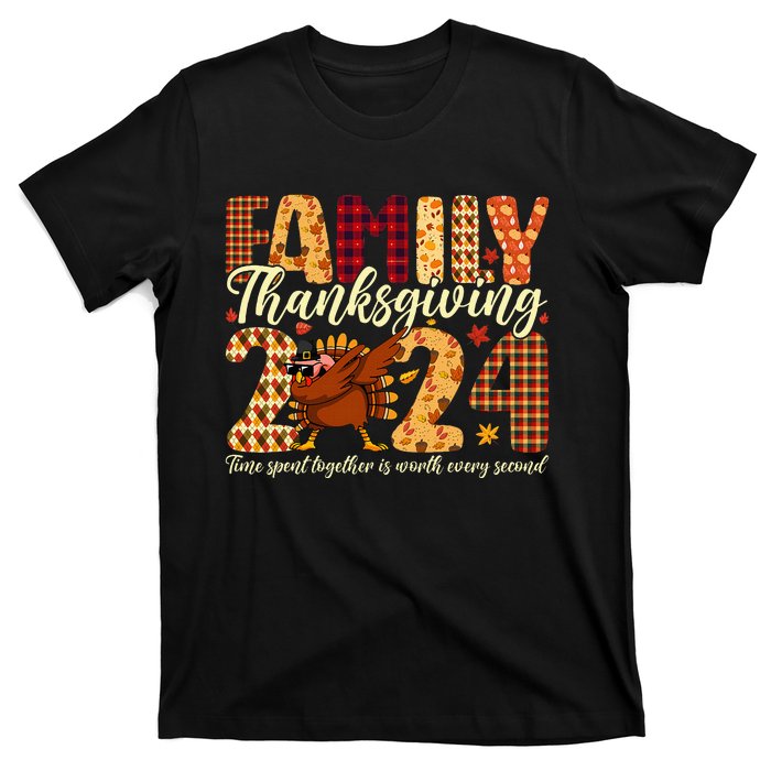 Family Thanksgiving 2024 Crew Dabbing Turkey Group Matching T-Shirt