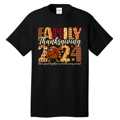 Family Thanksgiving 2024 Crew Dabbing Turkey Group Matching Tall T-Shirt