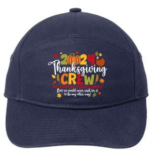 Family Thanksgiving 2024 Thanksgiving Crew Turkey Matching 7-Panel Snapback Hat