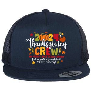 Family Thanksgiving 2024 Thanksgiving Crew Turkey Matching Flat Bill Trucker Hat