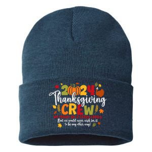 Family Thanksgiving 2024 Thanksgiving Crew Turkey Matching Sustainable Knit Beanie