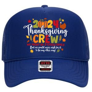 Family Thanksgiving 2024 Thanksgiving Crew Turkey Matching High Crown Mesh Back Trucker Hat