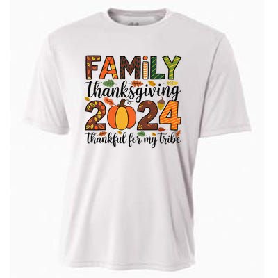 Family Thanksgiving 2024 Thankful For My Tribe Group Autumn Cooling Performance Crew T-Shirt