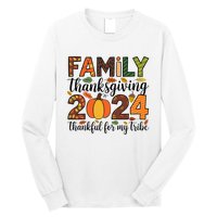 Family Thanksgiving 2024 Thankful For My Tribe Group Autumn Long Sleeve Shirt