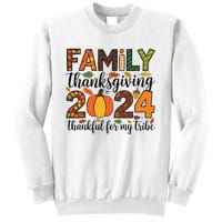 Family Thanksgiving 2024 Thankful For My Tribe Group Autumn Sweatshirt