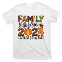 Family Thanksgiving 2024 Thankful For My Tribe Group Autumn T-Shirt