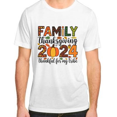 Family Thanksgiving 2024 Thankful For My Tribe Group Autumn Adult ChromaSoft Performance T-Shirt