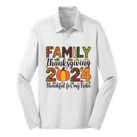 Family Thanksgiving 2024 Thankful For My Tribe Group Autumn Silk Touch Performance Long Sleeve Polo