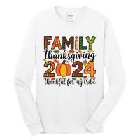 Family Thanksgiving 2024 Thankful For My Tribe Group Autumn Tall Long Sleeve T-Shirt