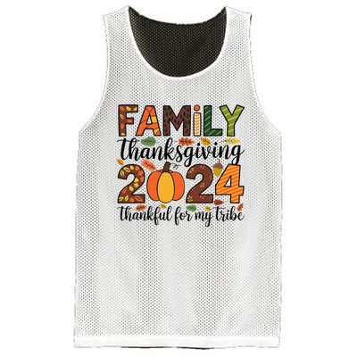 Family Thanksgiving 2024 Thankful For My Tribe Group Autumn Mesh Reversible Basketball Jersey Tank