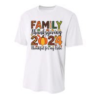 Family Thanksgiving 2024 Thankful For My Tribe Group Autumn Performance Sprint T-Shirt