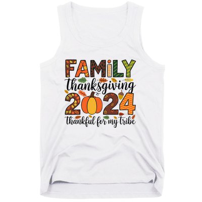 Family Thanksgiving 2024 Thankful For My Tribe Group Autumn Tank Top